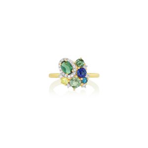 Gem Cluster Cocktail Ring