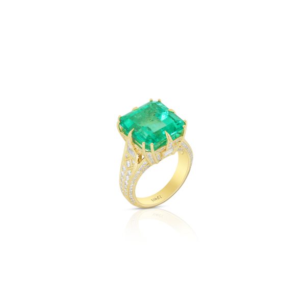 Emerald and Diamond Statement Ring - Image 2