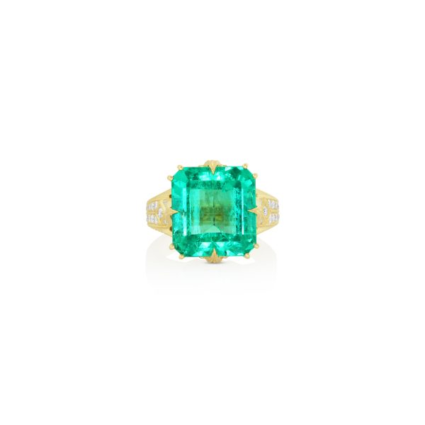 Emerald and Diamond Statement Ring - Image 3