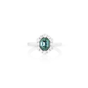Oval Green Tourmaline Ring