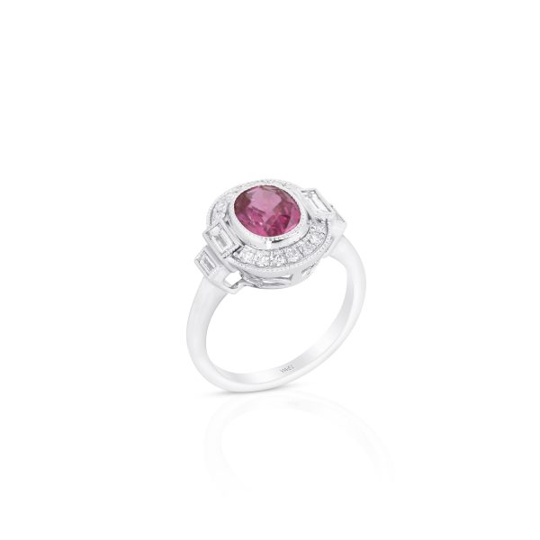 Pink Sapphire and Diamond Ring - Image 2
