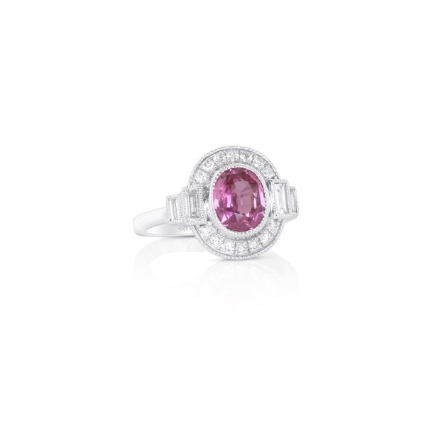 Pink Sapphire and Diamond Ring - Image 3