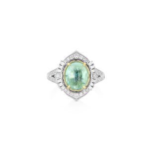 Statement Paraiba Baguette Ring