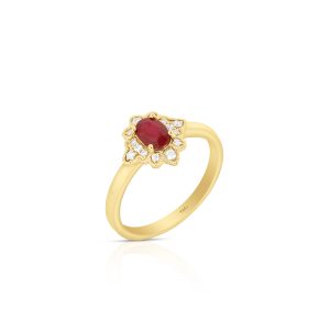 Vintage-Inspired Ruby and Diamond Ring