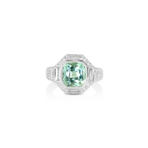 Mist Green Tourmaline Ring.