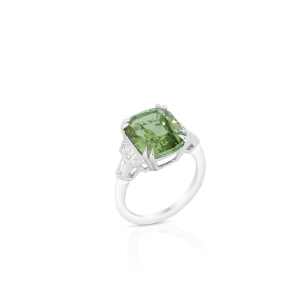 Cushion Green Tourmaline Ring - Image 3