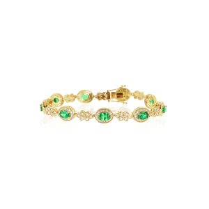 Tsavorite and Diamond Bracelet