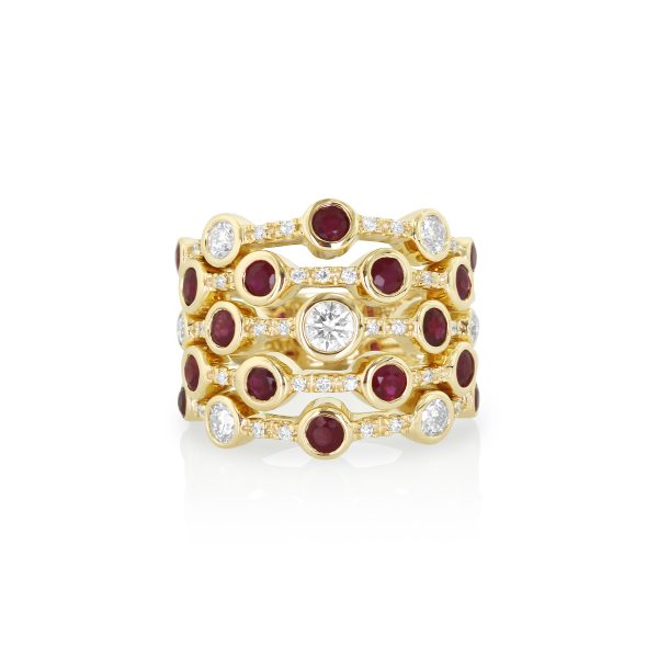 Ruby and Diamond Wide Band - Image 3