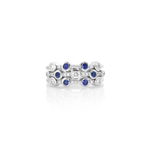 Petite Sapphire and Diamond Band - Image 2
