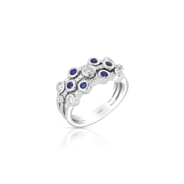 Petite Sapphire and Diamond Band - Image 3
