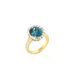 Blue Zircon Ring