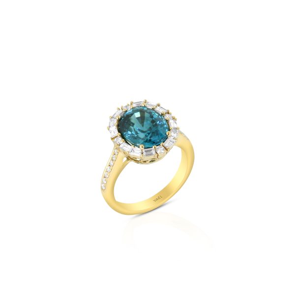 Blue Zircon Ring