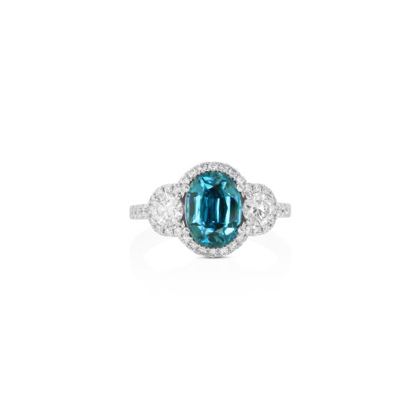 Blue Zircon Ring