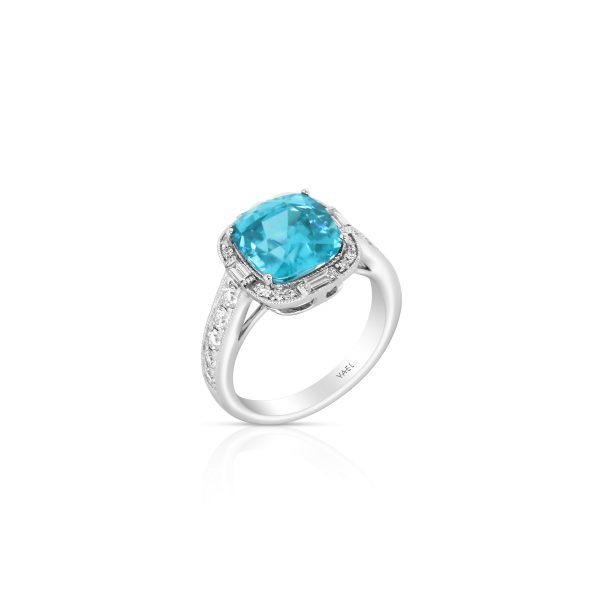 Blue Zircon Cocktail Ring - Image 2