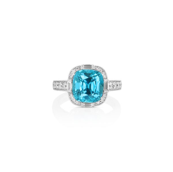 Blue Zircon Cocktail Ring
