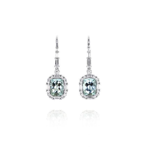 Oval-Cut Aquamarine and Diamond Necklace - Image 2