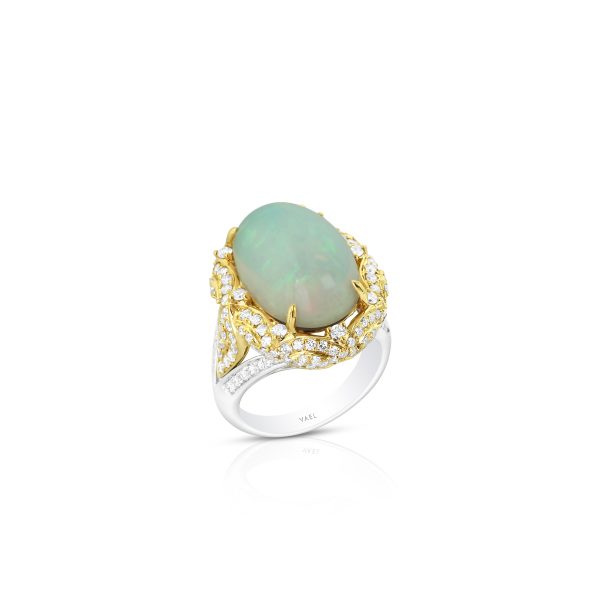 White Opal and Diamond Ring - Image 2