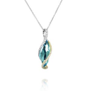 Helix Blue Topaz Pendant