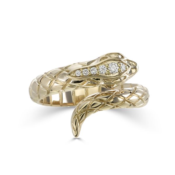 Diamond Pavé Snake Ring - Image 2