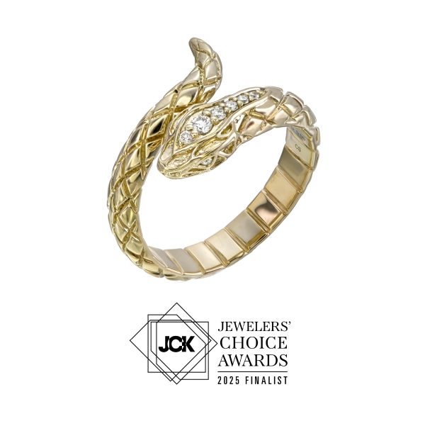 Diamond Pavé Snake Ring