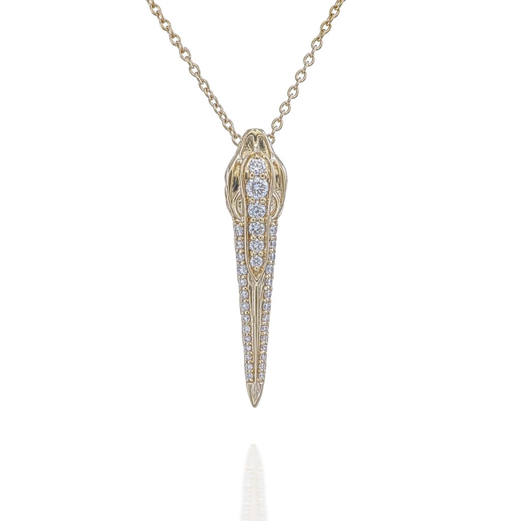 Full Diamond Snake Pendant