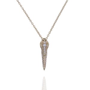 Tapered Diamond Snake Pendant