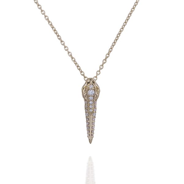 Tapered Diamond Snake Pendant
