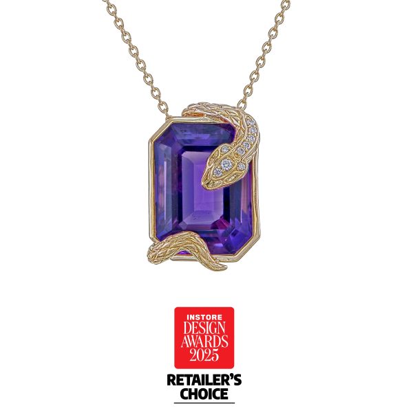 Amethyst Snake Pendant