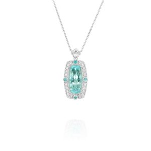 Paraiba Diamond Pendant