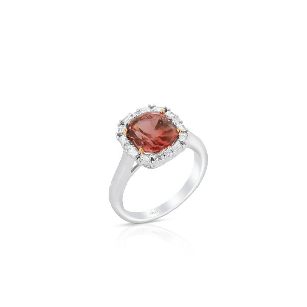 Soft Pink Tourmaline Baguette Ring - Image 3