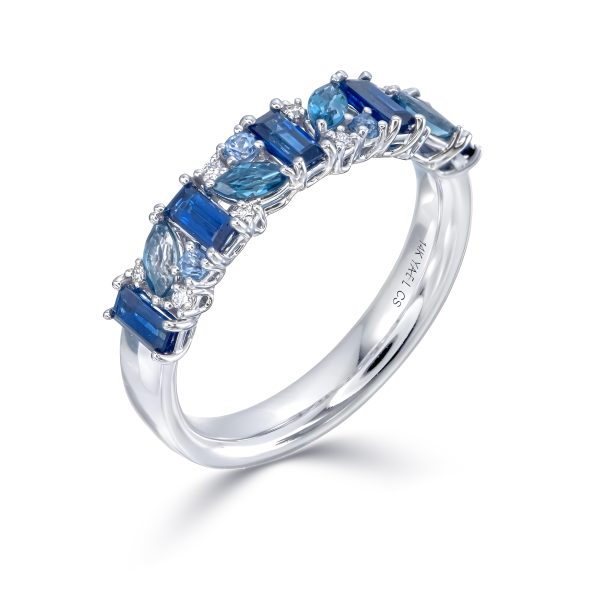 Bold Sapphire & Topaz Band - Image 2