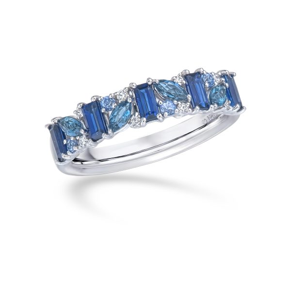 Bold Sapphire & Topaz Band - Image 3