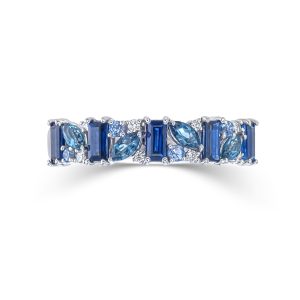 Bold Sapphire & Topaz Band