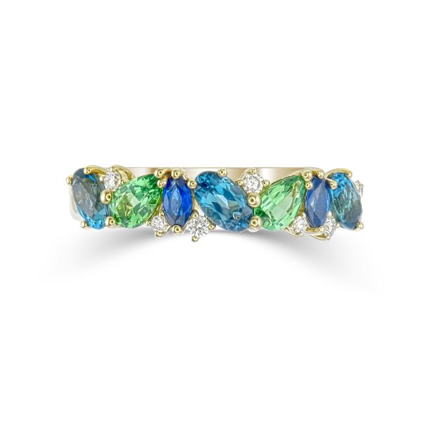 Blue Topaz & Tsavorite Band - Image 2