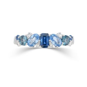Sapphire & Topaz Band Ring