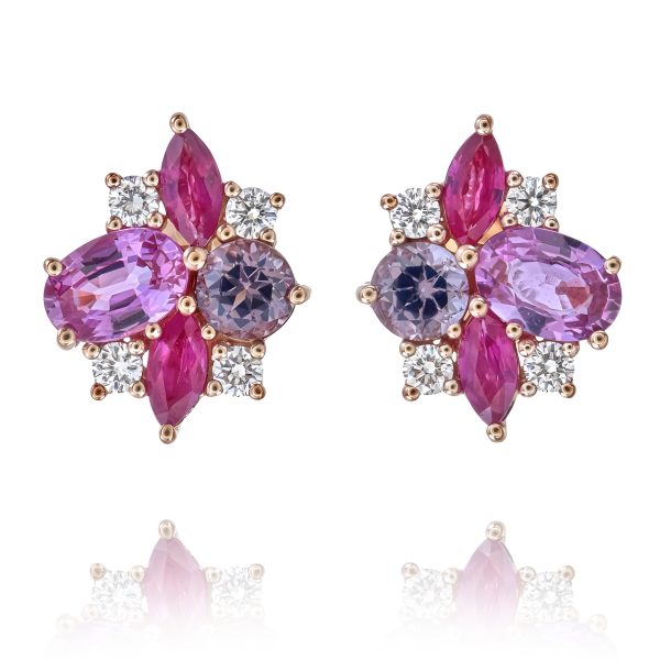 Pink & Purple Spinel Studs