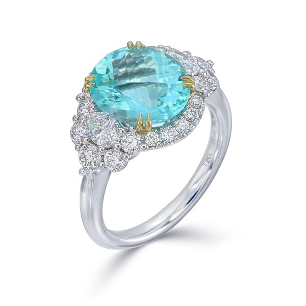Platinum Paraiba Diamond Ring - Image 2
