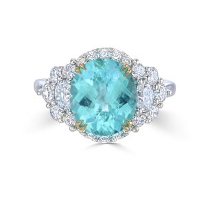 Platinum Paraiba Diamond Ring