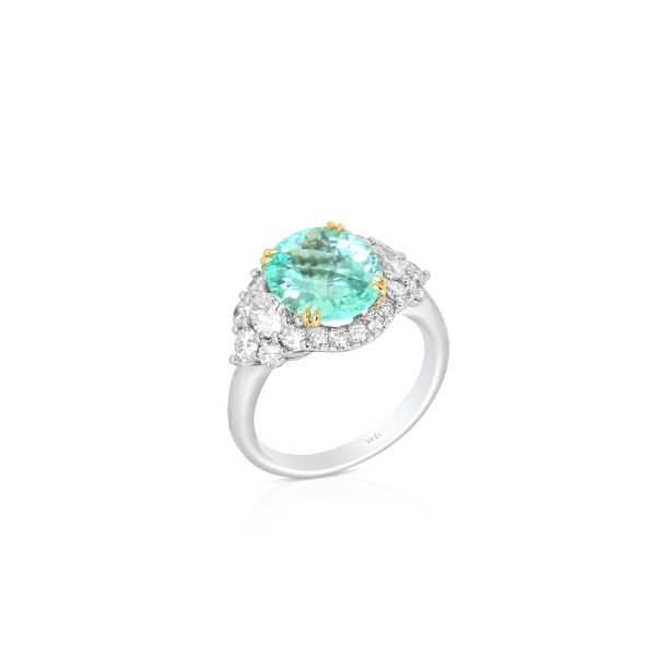 Platinum Paraiba Diamond Ring - Image 5