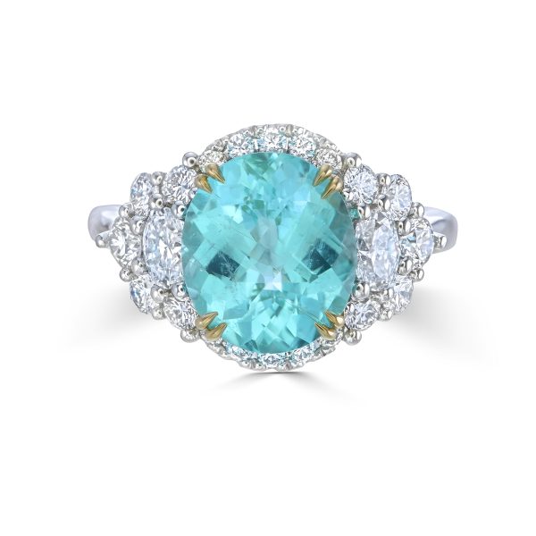 Platinum Paraiba Diamond Ring