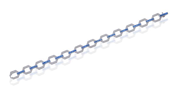 Blue Sapphire & Diamond Bracelet