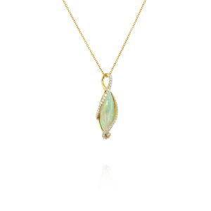 Helix White Opal Pendant