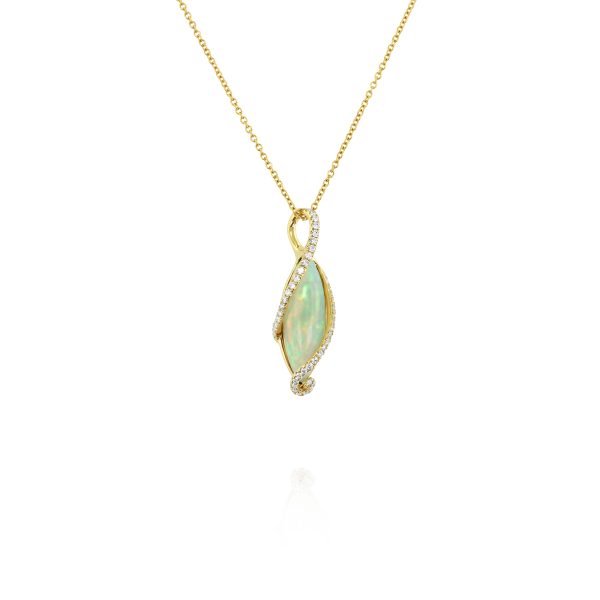 Helix White Opal Pendant