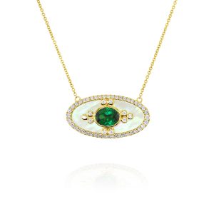 Tsavorite & Mother of Pearl Pendant