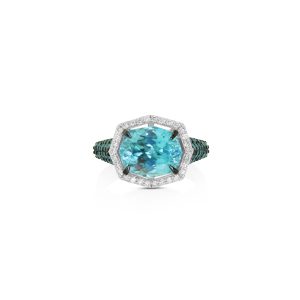 Blue Zircon Ring