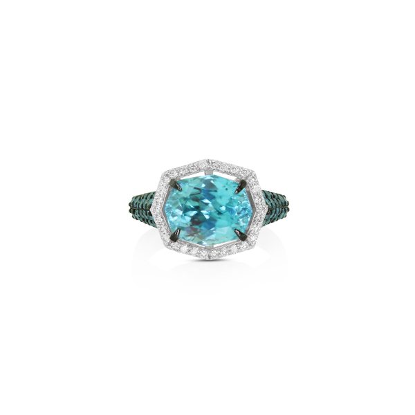 Blue Zircon Ring