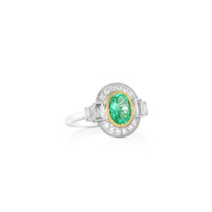Emerald and Diamond Ring
