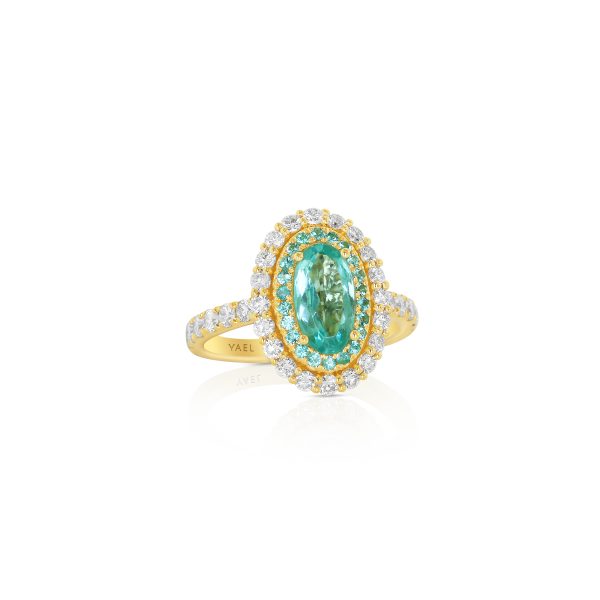 Halo Oval Paraiba Ring - Image 2