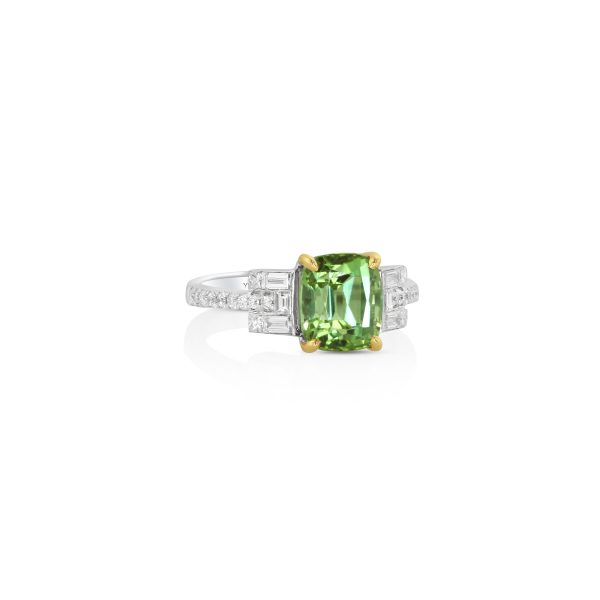 Cushion Green Tourmaline Ring - Image 3