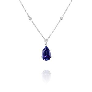 Pear Tanzanite Pendant Necklace
